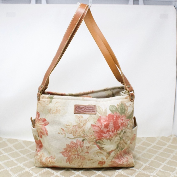 Fossil Handbags - Fossil N. 054 Vintage Canvas Leather Trim Bag